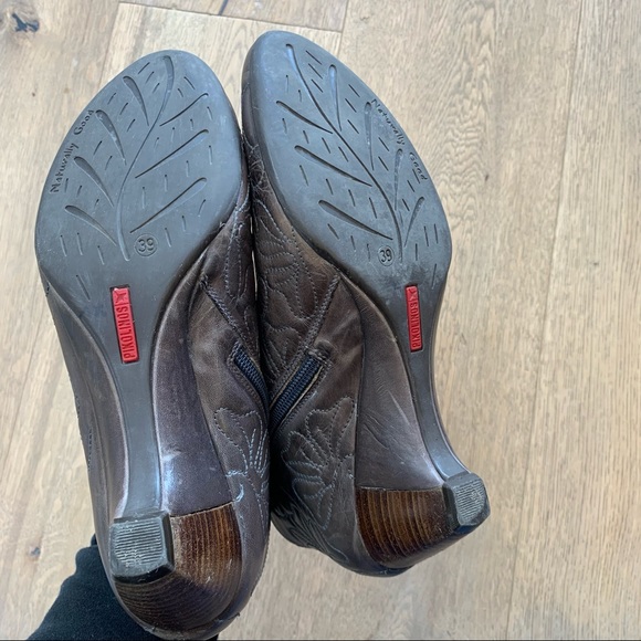 PIKOLINOS Leather Ankle Boot Wedge 39 - Picture 6 of 10